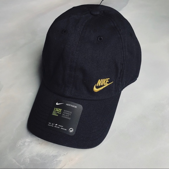 black gold nike hat